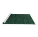 Sideview of Machine Washable Abstract Dark Forest Green Rug, wshabs4983