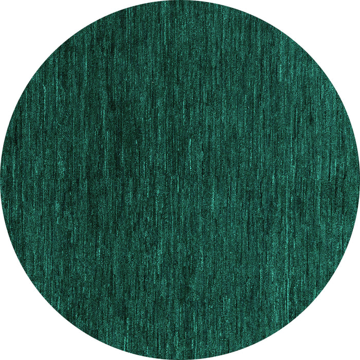 Round Abstract Turquoise Modern Rug, abs4983turq