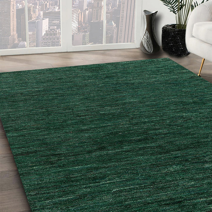 Machine Washable Abstract Dark Forest Green Rug in a Family Room, wshabs4983