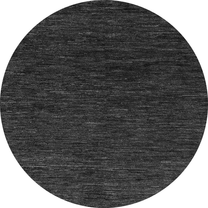 Round Machine Washable Abstract Gray Modern Rug, wshabs4983gry