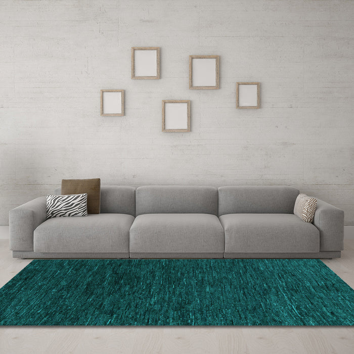 Machine Washable Abstract Light Blue Modern Rug in a Living Room, wshabs4983lblu