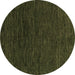 Round Machine Washable Abstract Brown Modern Rug, wshabs4983brn