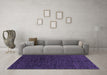 Machine Washable Abstract Purple Modern Area Rugs in a Living Room, wshabs4983pur