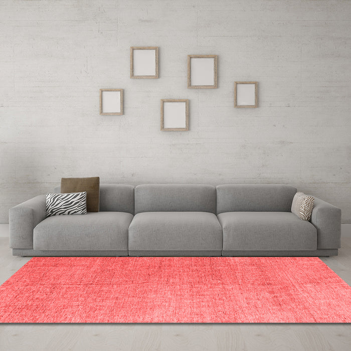 Modern Red Washable Rugs