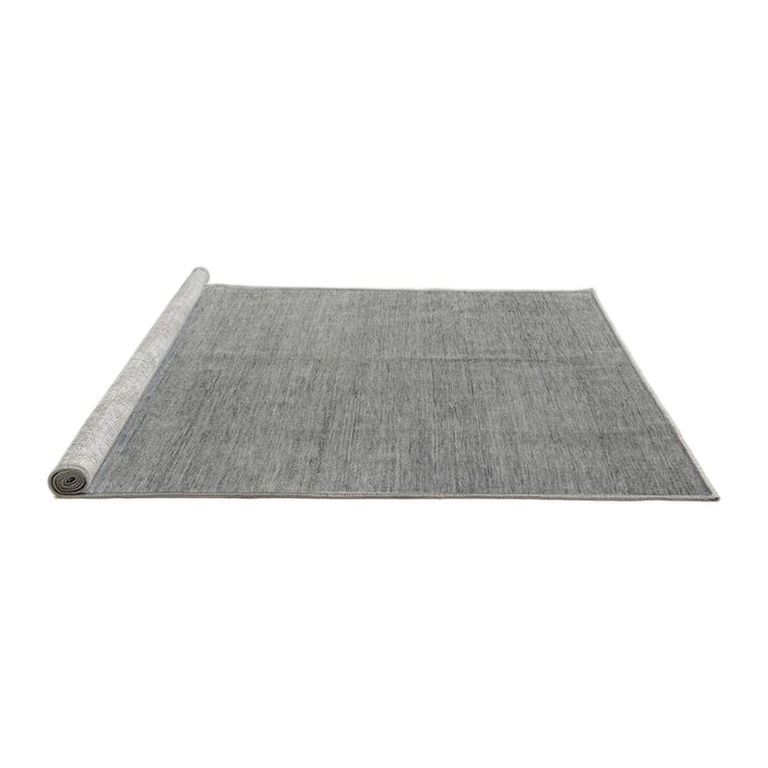Sideview of Machine Washable Abstract Gray Modern Rug, wshabs4984gry