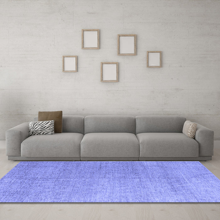 Machine Washable Abstract Blue Modern Rug in a Living Room, wshabs4984blu