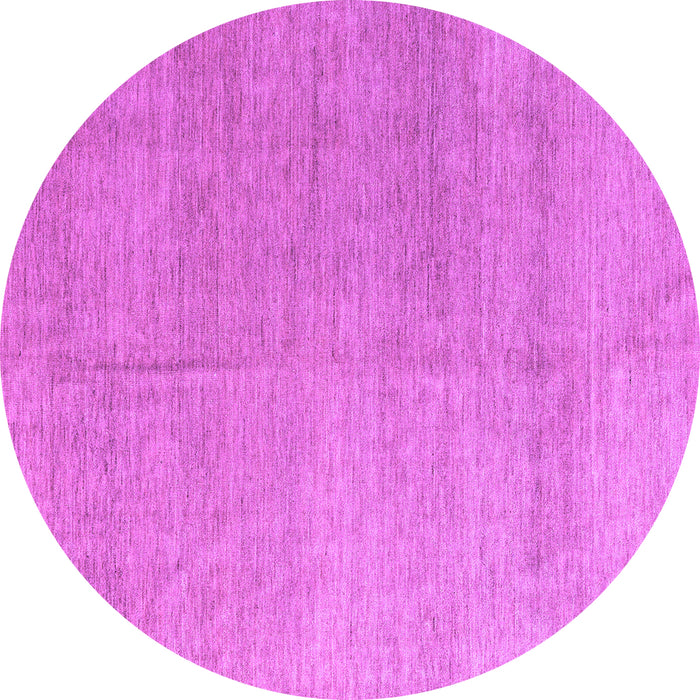Round Abstract Purple Modern Rug, abs4984pur