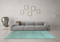 Machine Washable Abstract Light Blue Modern Rug, wshabs4984lblu