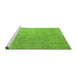 Sideview of Machine Washable Abstract Green Modern Area Rugs, wshabs4984grn