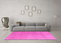 Machine Washable Abstract Pink Modern Rug, wshabs4984pnk