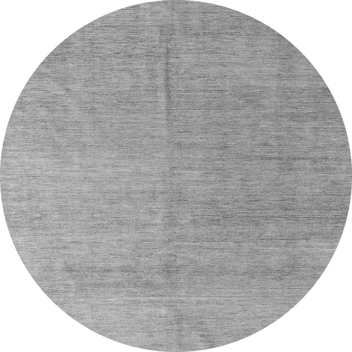 Round Machine Washable Abstract Gray Modern Rug, wshabs4984gry