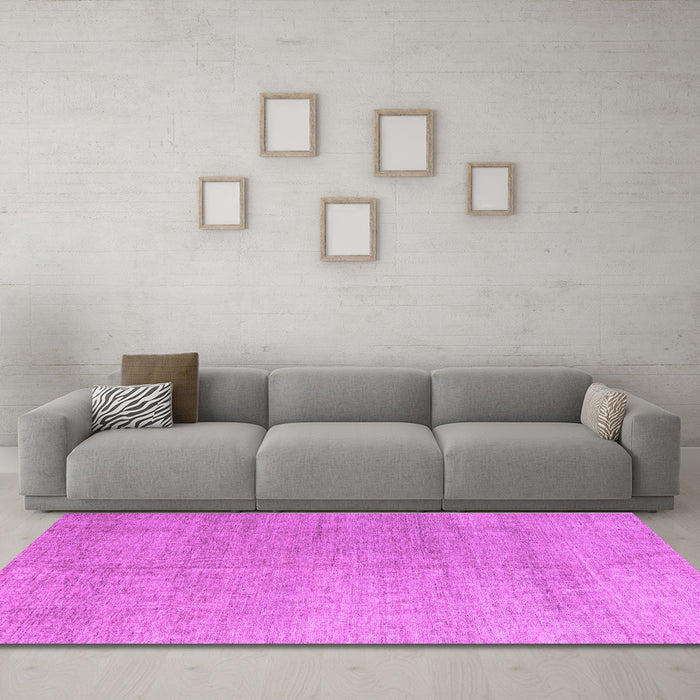 Machine Washable Abstract Purple Modern Area Rugs in a Living Room, wshabs4984pur