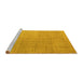 Sideview of Machine Washable Abstract Yellow Modern Rug, wshabs4984yw