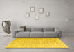 Machine Washable Solid Yellow Modern Rug in a Living Room, wshabs4985yw