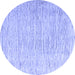 Round Solid Blue Modern Rug, abs4985blu