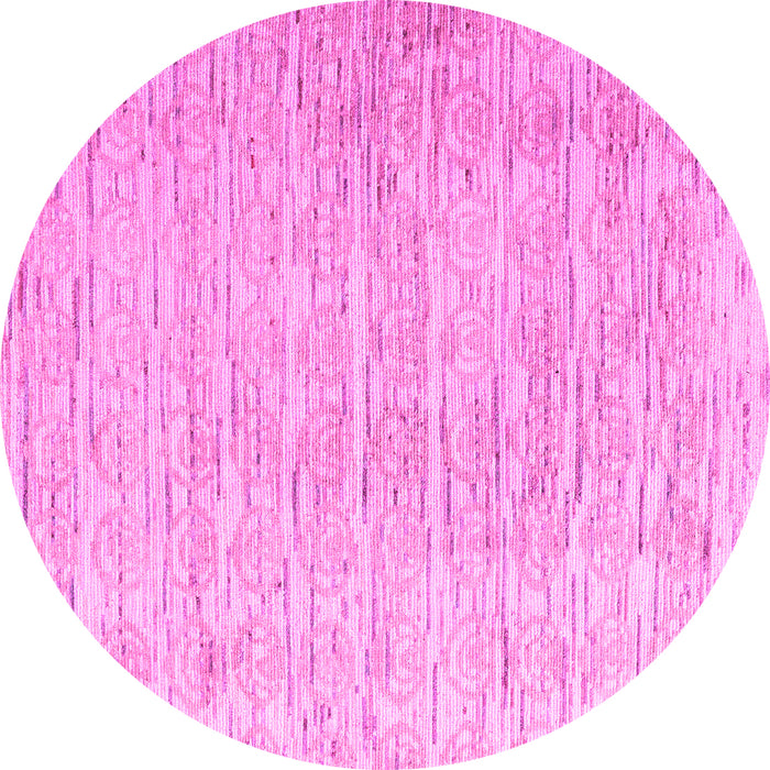 Round Solid Pink Modern Rug, abs4985pnk