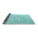 Sideview of Solid Light Blue Modern Rug, abs4985lblu