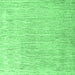Square Machine Washable Solid Emerald Green Modern Area Rugs, wshabs4985emgrn