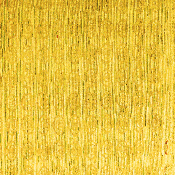 Square Solid Yellow Modern Rug, abs4985yw