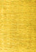 Machine Washable Solid Yellow Modern Rug, wshabs4985yw