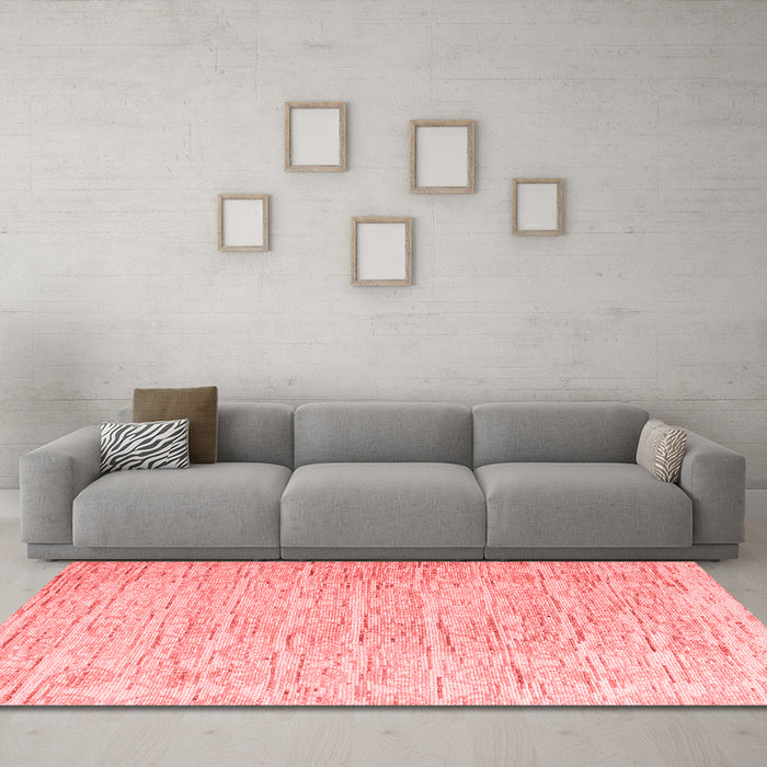 Modern Red Washable Rugs