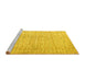 Sideview of Machine Washable Solid Yellow Modern Rug, wshabs4985yw