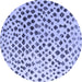 Round Solid Blue Modern Rug, abs4986blu