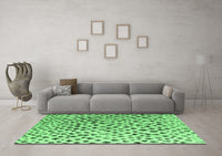 Machine Washable Solid Emerald Green Modern Rug, wshabs4986emgrn