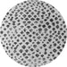 Round Solid Gray Modern Rug, abs4986gry