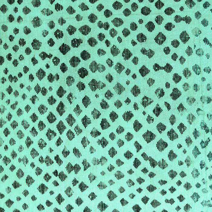 Square Machine Washable Solid Turquoise Modern Area Rugs, wshabs4986turq
