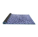 Sideview of Solid Blue Modern Rug, abs4986blu