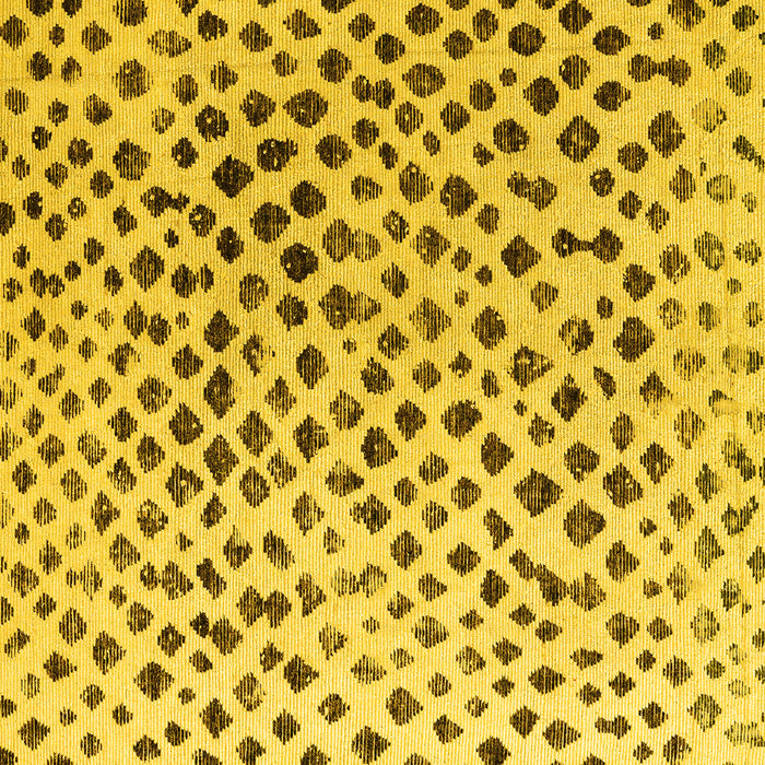 Square Machine Washable Solid Yellow Modern Rug, wshabs4986yw