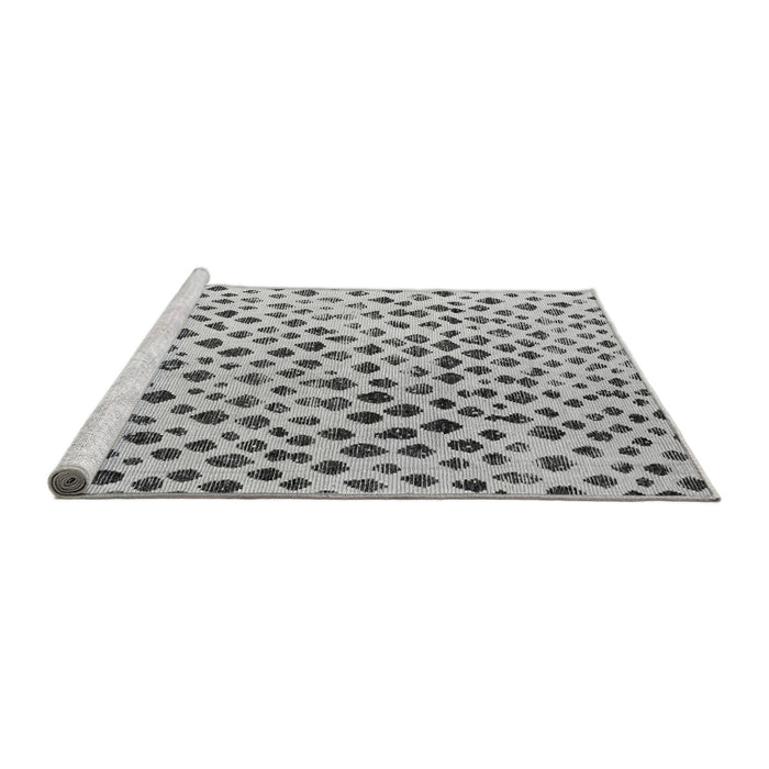Sideview of Machine Washable Solid Gray Modern Rug, wshabs4986gry