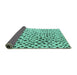 Sideview of Solid Turquoise Modern Rug, abs4986turq