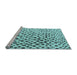 Sideview of Machine Washable Solid Light Blue Modern Rug, wshabs4986lblu