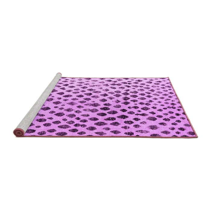 Sideview of Machine Washable Solid Purple Modern Area Rugs, wshabs4986pur