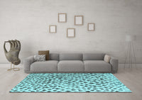 Machine Washable Solid Light Blue Modern Rug, wshabs4986lblu