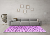 Machine Washable Solid Purple Modern Rug, wshabs4986pur