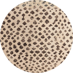 Round Machine Washable Abstract Dark Gold Brown Rug, wshabs4986