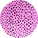 Round Solid Pink Modern Rug, abs4986pnk