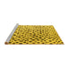 Sideview of Machine Washable Solid Yellow Modern Rug, wshabs4986yw