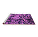 Sideview of Machine Washable Abstract Purple Modern Area Rugs, wshabs4987pur