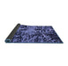 Sideview of Abstract Blue Modern Rug, abs4987blu