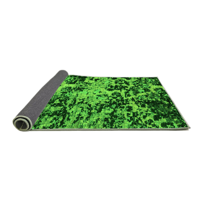 Sideview of Abstract Green Modern Rug, abs4987grn