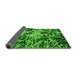 Sideview of Abstract Green Modern Rug, abs4987grn