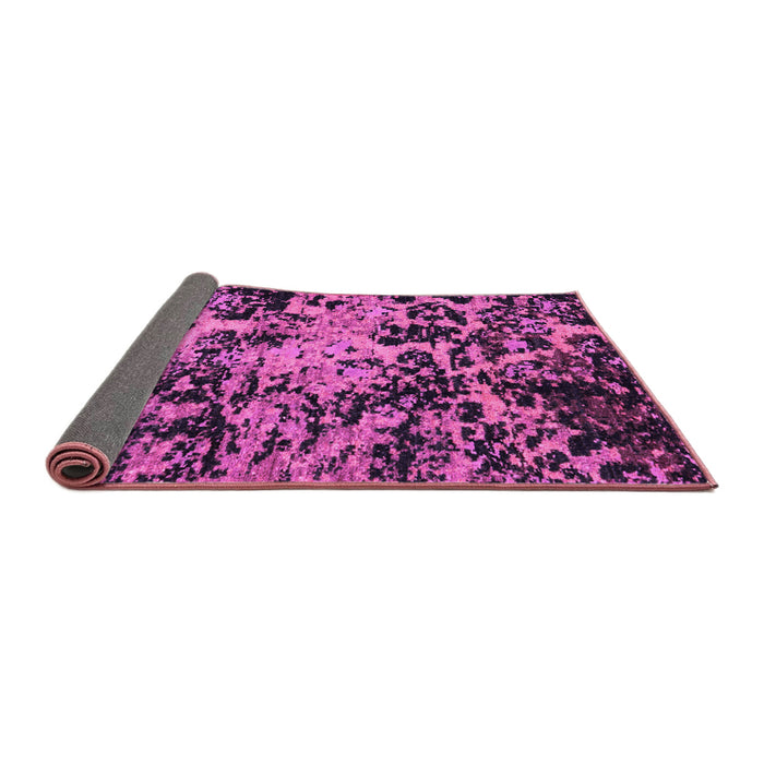 Sideview of Abstract Pink Modern Rug, abs4987pnk