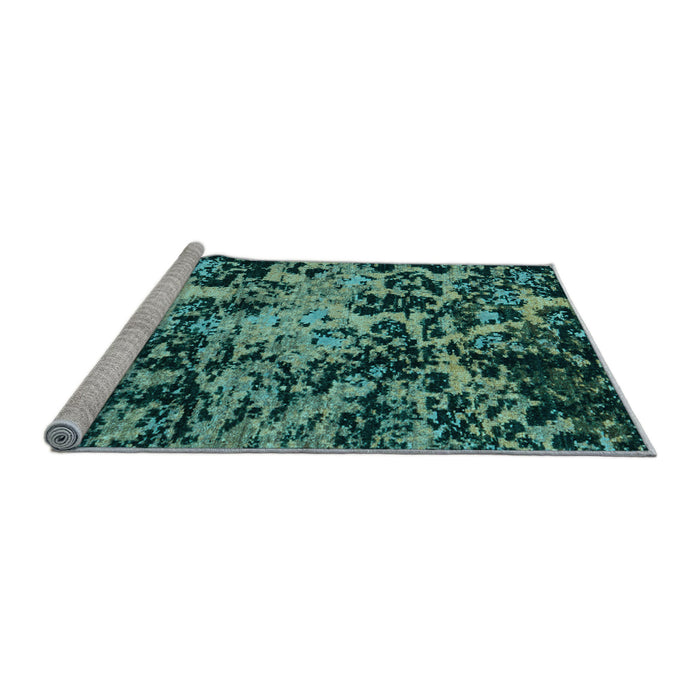 Sideview of Machine Washable Abstract Light Blue Modern Rug, wshabs4987lblu