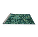 Sideview of Machine Washable Abstract Light Blue Modern Rug, wshabs4987lblu