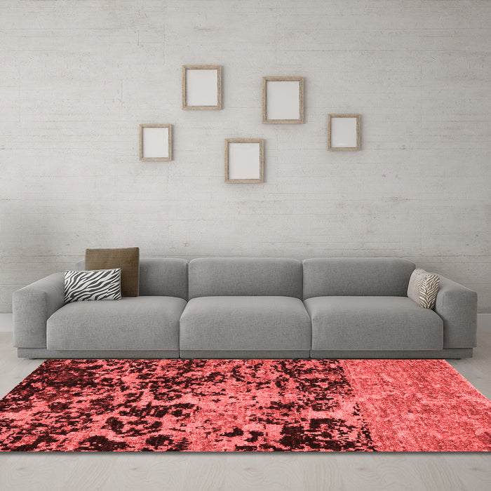 Modern Red Washable Rugs