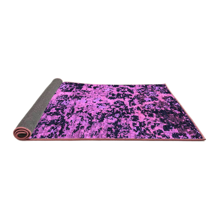 Sideview of Abstract Purple Modern Rug, abs4987pur